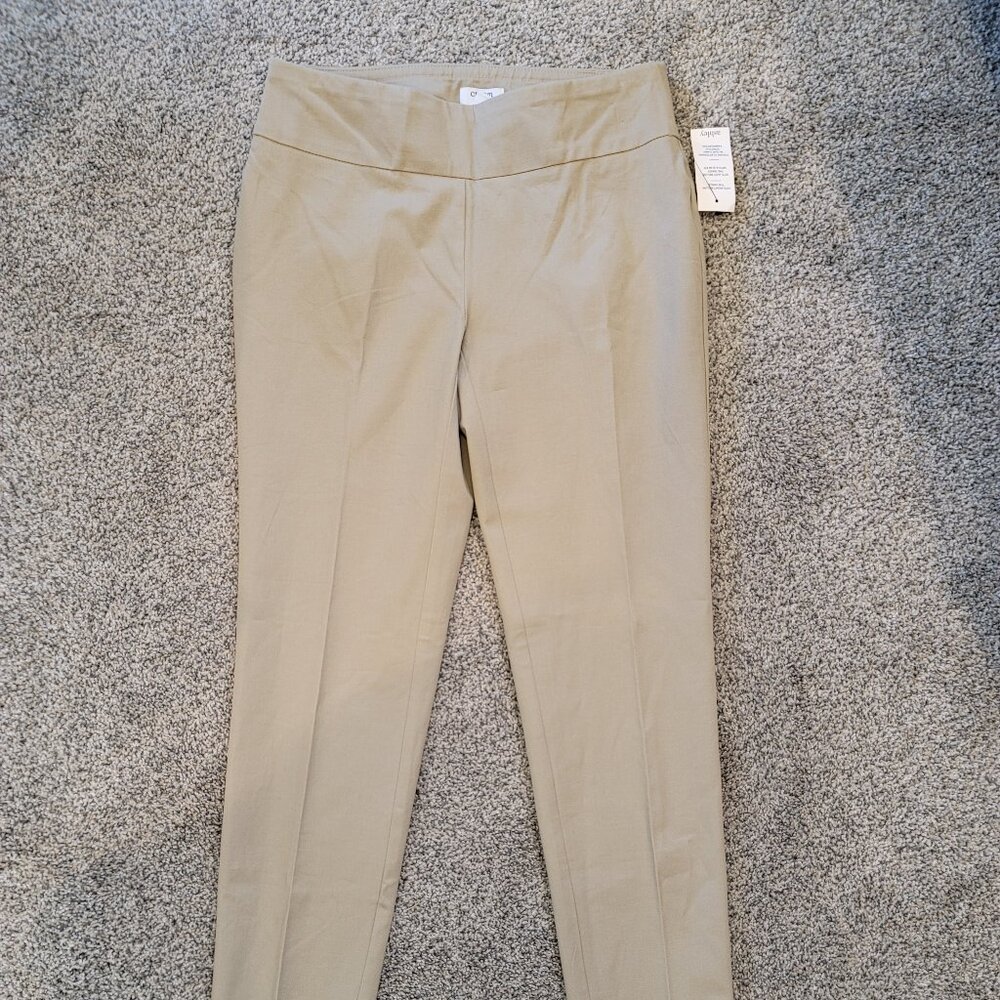 Crown & Ivy Ashley Khaki Dress Pants 4 Petite , New with  Tag